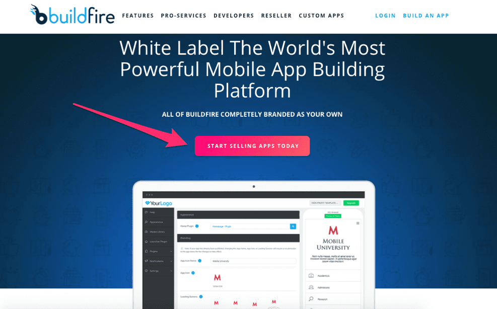 Buildfire white label service